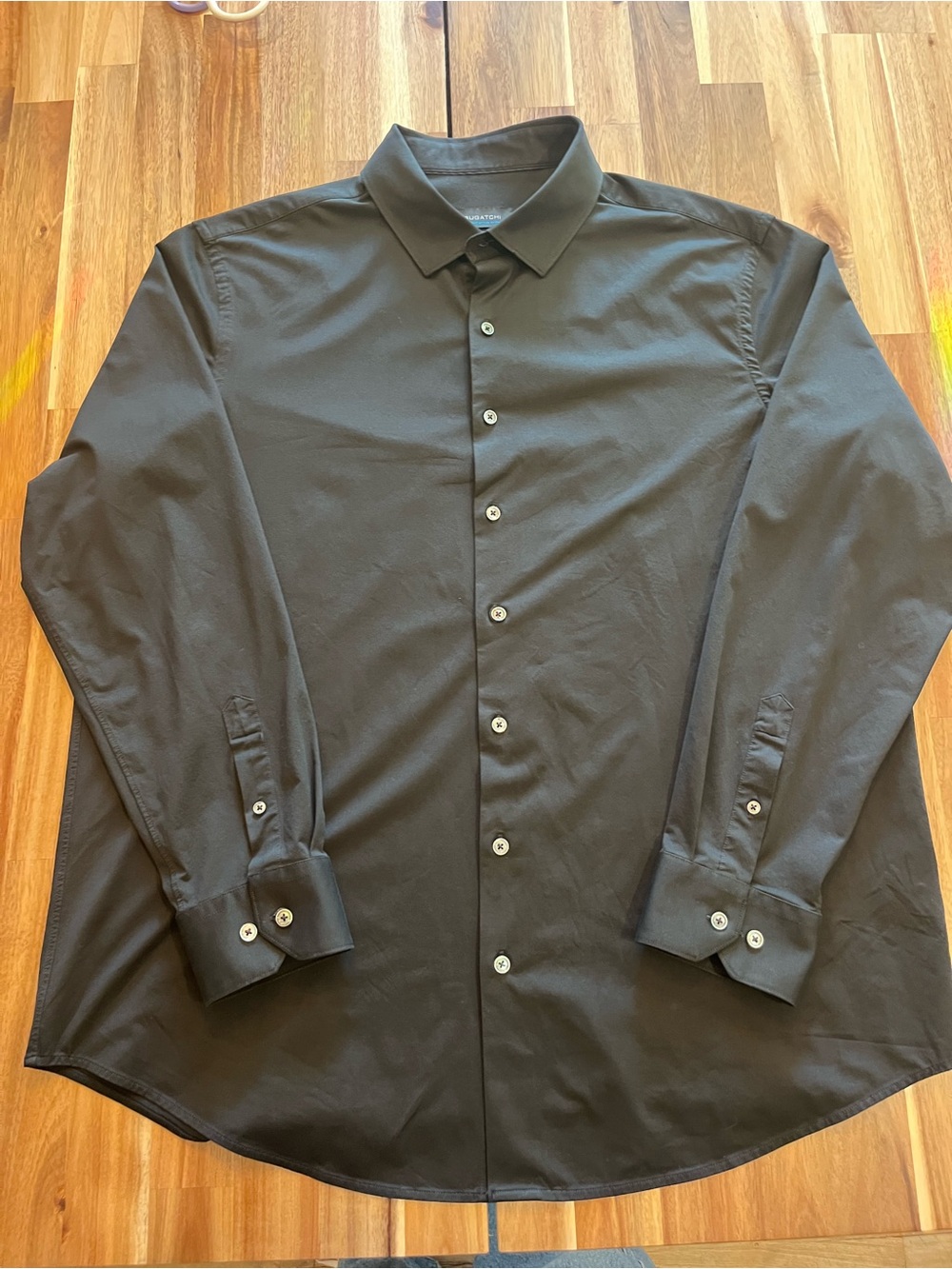 Bugatchi OoohCotton Tech Men’s XXL Black 8-Way Stretch Performance Shirt